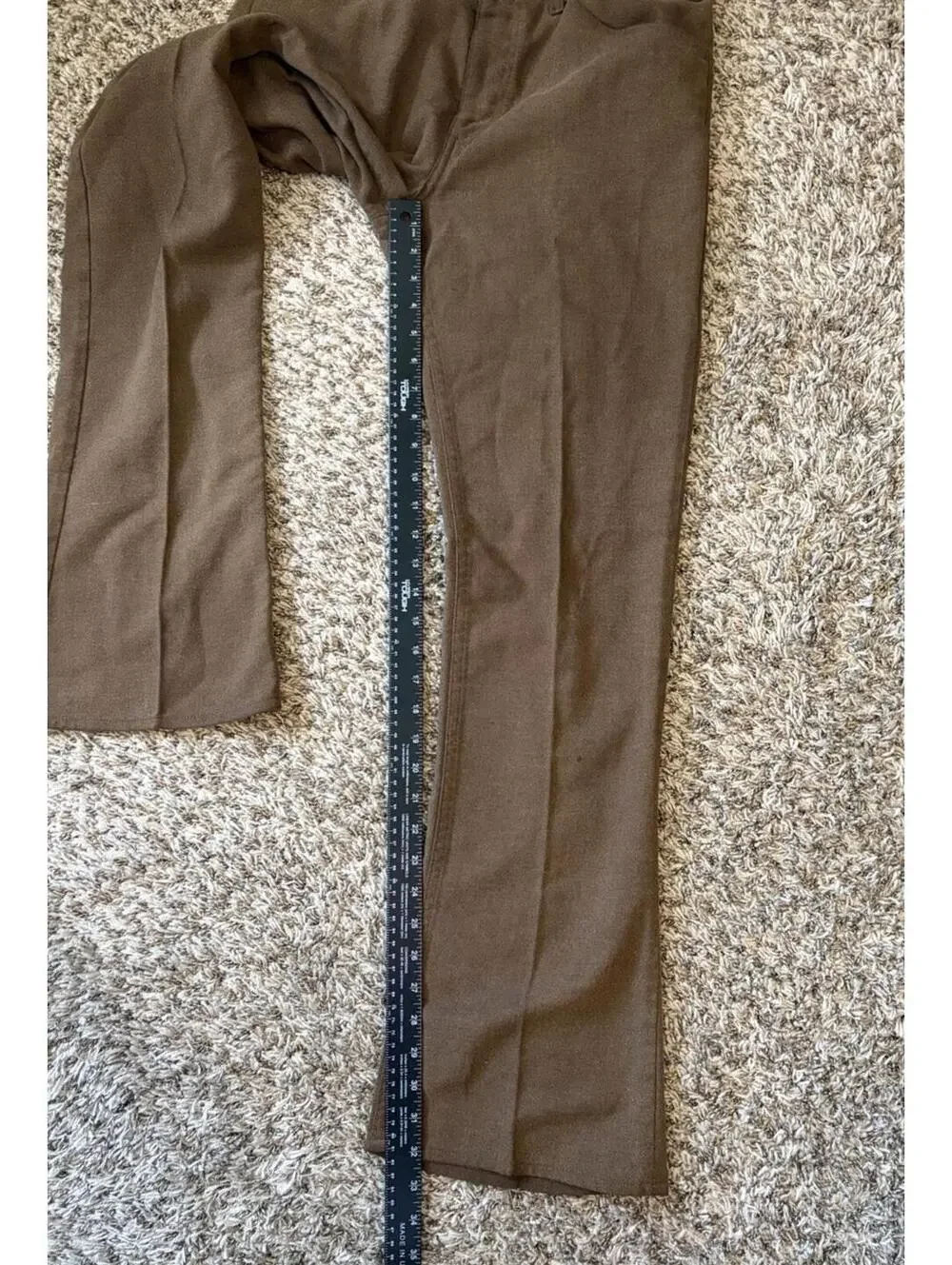 Vintage 70s Levi’s Sta Prest Bell Bottoms Flare Pants Brown Disco Size 32x34